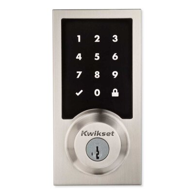 Kwikset SmartCode 916 Series Z-Wave Plus Contemporary Touchscreen Electronic Deadbolt, Satin Nickel